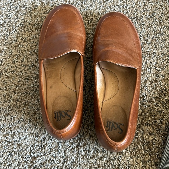 Söfft Brown Leather Loafers - Picture 1 of 4